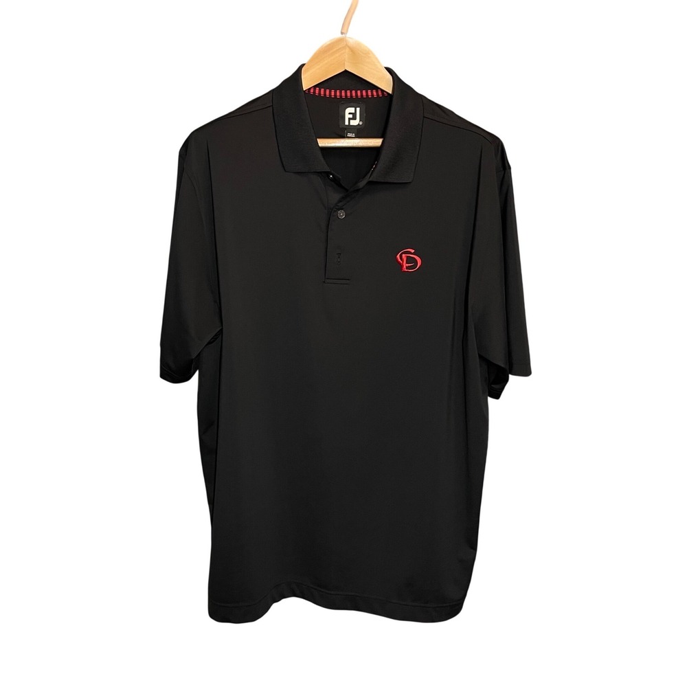 FootJoy ProDry Golf Polo Shirt Mens XL Black CordeValle Country Club Logo